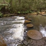 stepping stones across turbulent waters representing seven steps to telling difficult truths